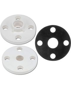 1 in. SCH-40/80 PVC TS Flange Set (2PC) + EPDM Gasket (1PC) Combo ASTM D2466/D2467 Socket-Type Pipe Connector Fittings