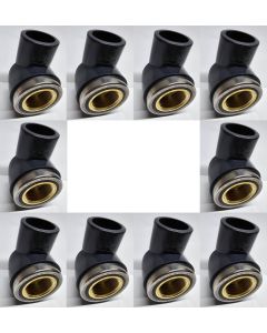 3/4 in. SCH80 PVC 90-Degree Female Elbow w/Brass Threaded Fitting NSF ASTM D2467 PVC Slip x FPT Brass Connector 10-Pack