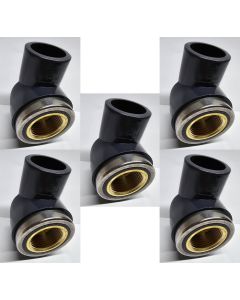 3/4 in. SCH80 PVC 90-Degree Female Elbow w/Brass Threaded Fitting NSF ASTM D2467 PVC Slip x FPT Brass Connector 5-Pack