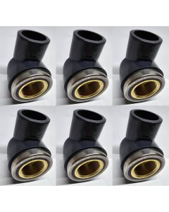 3/4 in. SCH80 PVC 90-Degree Female Elbow w/Brass Threaded Fitting NSF ASTM D2467 PVC Slip x FPT Brass Connector 6-Pack
