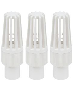3-Pack 1 in. Schedule 40 PVC Foot Valves Pipe Fittings
