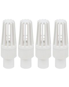 4-Pack 1/2 in. Schedule 40 PVC Foot Valves Pipe Fittings