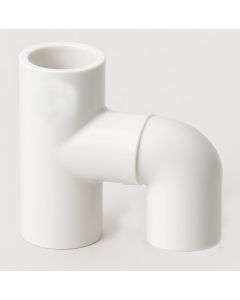 2 in. PVC SCH-40 H-Type 2-Port Manifold w/ Modular Design & Adjustable 360-Degree Direction NSF ASTM D2466 2-Piece Fitting Kit S x S x S