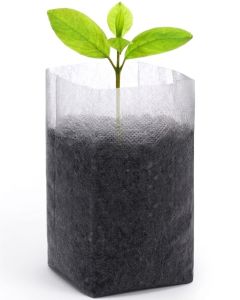 247Garden 1/2-Gallon Tall Starter Plant Grow Bag White 40GSM Fabric Pot 4D x 9H