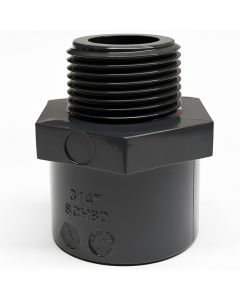 3/4 in. SCH-80 PVC Male Hex Adapter Slip x MNPT High Pressure Pipe Fitting NSF ASTM D2467 Industrial-Grade 0.75"