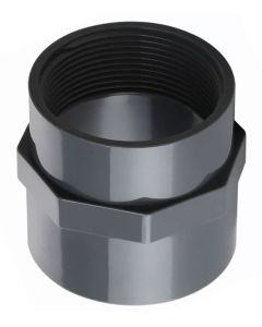 4 in. SCH-80 PVC Female Hex Adapter Slip x FNPT High Pressure Pipe Fitting NSF ASTM D2467 Industrial-Grade