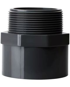 1 in. SCH-80 PVC Male Hex Adapter Slip x MNPT High Pressure Pipe Fitting NSF ASTM D2467 Industrial-Grade 1"