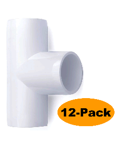 12-Pack 3/4 in. PVC Tee ASTM SCH40 Furniture-Grade Fittings