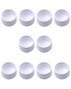 10-PK 3/4 in. PVC End Cap ASTM SCH40 Furniture-Grade Fittings