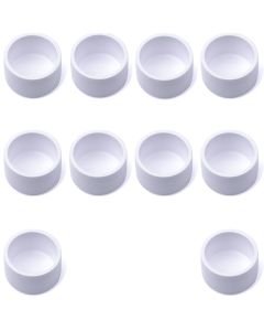 10-Pk 1" SCH-40 PVC End Caps Furniture-Grade Connectors ASTM ANSI D2466