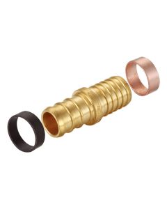 1/2 in. PEX-B x 1/2 in. PB (Polybutylene) Splicing Coupling with Ring, Repair Kit, Lead Free Brass