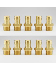 10-Pack 3/4 in. PEX-A Male Adapter Expansion Fittings NSF Lead Free Brass F1960