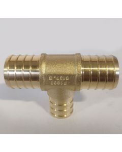 1 x 1 x 3/4 in. PEX-B Reducing Tee (Lead Free DZR Brass NSF F1807 PEX Crimp Fitting)