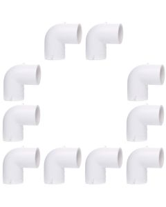 10-Pk 3/4 in. Schedule 40 PVC 90-Degree Elbow NSF Pipe Fitting SCH40 ASTM D2466