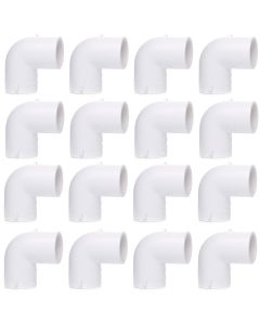 16-Pack 1" 90-Degree SCH-40 PVC Fittings, Plumbing Grade NSF-PW UPC ASTM ANSI D2466