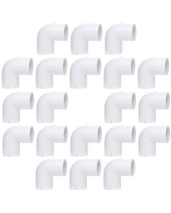20-Pk 3/4 in. Schedule 40 PVC 90-Degree Elbow NSF Pipe Fitting SCH40 ASTM D2466