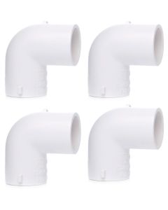 4-Pk 3/4 in. Schedule 40 PVC 90-Degree Elbow NSF Pipe Fittings SCH40 ASTM D2466