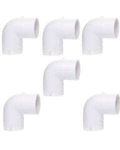 6-Pack 1" 90-Degree SCH-40 PVC Fittings, Plumbing Grade NSF-PW UPC ASTM ANSI D2466