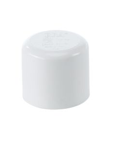 1-1/4 in. Schedule 40 PVC Cap/Slip Socket End Plug Pipe Fitting NSF White SCH40 ASTM D2466 1.25"