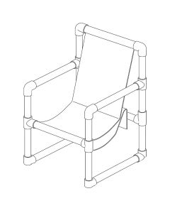 1-1/4" 90-Degree Elbows and Tee Furniture-Grade PVC Fittings for DIY PVC Chair 