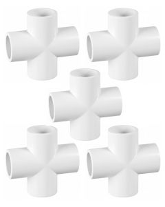 5-PK 1-1/4 in. SCH-40 PVC Cross Fittings NSF ASTM D2466 1.25"