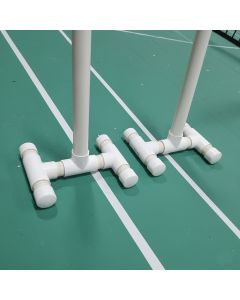 DIY SCH-40 PVC 1-1/4" Pole Base Stand Kit (Set of 2) for Badminton/Pickleball Net Mounting (Fittings ONLY - No Pipes Included)
