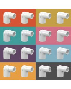 16-PK 3/4 in. SCH-40 PVC 90° Street Elbow Pipe Fittings NSF ASTM D2466 3/4" Slip x 3/4" Spigot