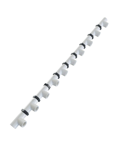 3/4 in. 10-Port Open PVC SCH-40 Manifold w/ 3/4" FNPT Inlet & Outlet ASTM D2466 Modular PVC Fitting Kit
