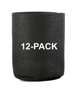 12-Pack 247Garden 1/4 Gallon Basic Aeration Fabric Pots/Plant Grow Bags (Black Color, 200GSM, 5H x 4D)