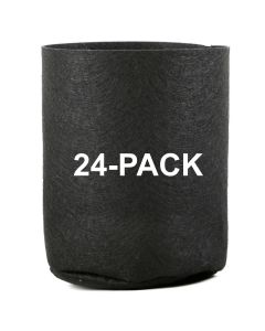 24-Pack 247Garden 1/4 Gallon Basic Aeration Fabric Pots/Plant Grow Bags (Black Color, 200GSM, 5H x 4D)