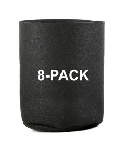 8-Pack 247Garden 1/4 Gallon Basic Aeration Fabric Pots/Plant Grow Bags (Black Color, 200GSM, 5H x 4D)