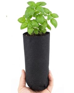 247Garden 1/4-Gallon Skinny Tall Black Fabric Pot/Deep Aeration Plant Grow Bag 3D x 8H Ideal for Deep Root Plants