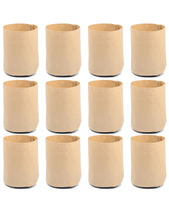 247Garden 1/4 Gallon Basic Aeration Fabric Pot/Plant Grow Bag (Tan Color, 200GSM, 5H x 4D) 12-Pack