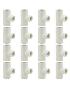 12-Pack 3/4 in. SCH-40 PVC Tee FIP x FIP x FIP (All Female Threaded Tee Fittings) ASTM D2466 NSF