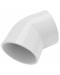 4 in. Schedule-40 PVC 45-Degree Elbow Pipe Fitting NSF SCH40 ASTM D2466 4" for HVAC/Plumbing