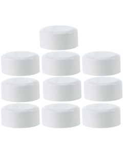 10-Pk 6" SCH40 PVC End Cap/Plug Pressure Pipe Fitting NSF-PW White ASTM D2466