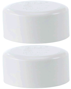 2-Pack 6" SCH40 PVC End Cap/Plug Pressure Pipe Fitting NSF-PW White ASTM D2466