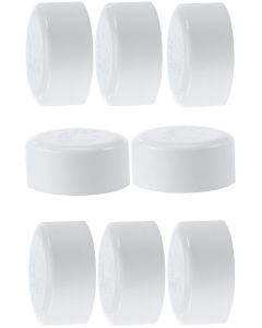8-Pk 6" SCH40 PVC End Cap/Plug Pressure Pipe Fitting NSF-PW White ASTM D2466