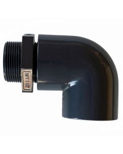 1-1/2" PVC SCH-80 90-Degree Socket Elbow w/ Male Threaded Connection Slip/Socket x Male NPT 2-Piece Modular Pipe Fitting Kit