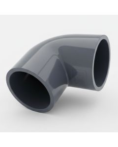 2 in. Schedule 80 PVC 90-Degree Elbow High Pressure Pipe Fitting NSF ASTM D2467 2" SCH-80 90° Socket