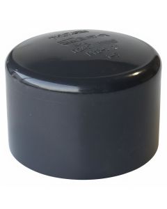 2 in. SCH-80 PVC Cap/End Plug High Pressure Pipe Fitting Slip/Socket Connection NSF ASTM D2467