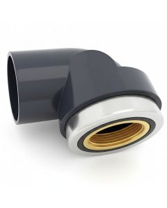 3/4 in. SCH80 PVC 90-Degree Female Elbow w/Brass Threaded Fitting NSF ASTM D2467 PVC Slip x FPT Brass Connector
