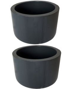 2-PK 4 in. Schedule 80 PVC End Cap Pipe Fitting NSF SCH80 ASTM D2467