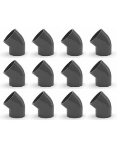 12PC/BOX 4 in. Schedule-80 PVC 45-Degree Elbows for High Pressure Pipe Fitting NSF SCH40 ASTM D2467