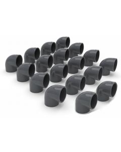 18PC/BOX 4 in. Schedule-80 PVC 90-Degree Elbows for High Pressure Pipe Fitting NSF SCH40 ASTM D2467