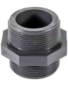 1 in. Hex Nipple SCH-80 PVC Pipe Connector NPT x NPT ASTM D2467/D2464 F1970 ANSI UPC-PW