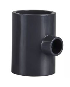 2-1/2 x 2 in. PVC Schedule-80 Reducing Tee High Pressure Fitting NSF UPVC ASTM D2467 2.5" x 2.5" x 2" SxSxS