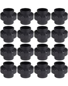 16-Pk 1/2 in. SCH-80 PVC Unions Pipe Repair/Joint Fittings Socket-Type ASTM D2467/F1970