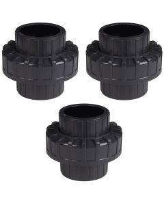 3-Pack 1 in. Schedule 80 PVC Unions Sch-80 Pipe Repair Fittings Slip/Socket ASTM D2467/F1970