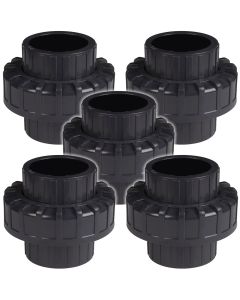5-Pack 1 in. Schedule 80 PVC Unions Sch-80 Pipe Repair Fittings Slip/Socket ASTM D2467/F1970